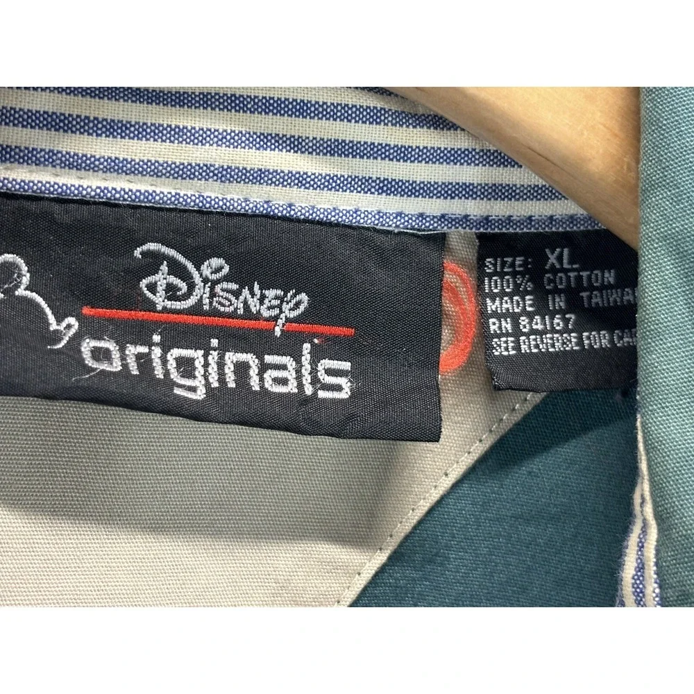 Vtg Disney Originals Mickey Mouse Jacket Sz X-Large Mens Green Y2K Embroidered